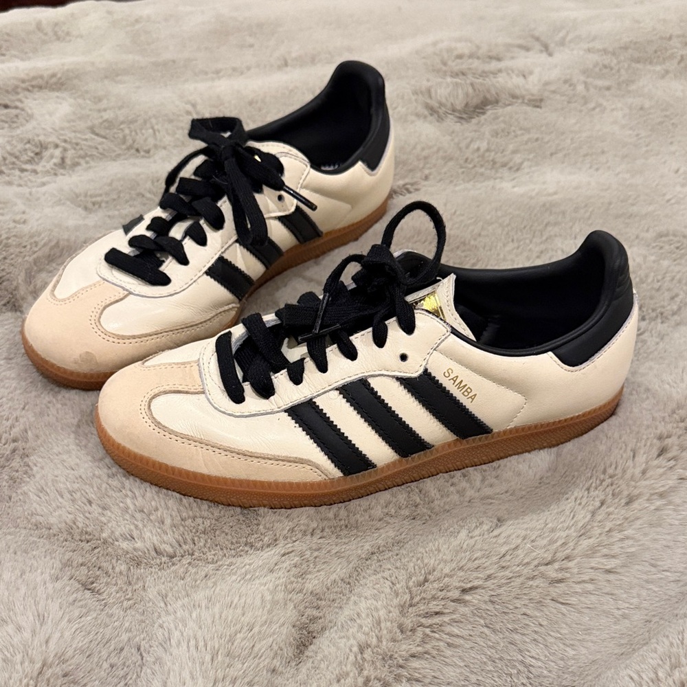 Adidas Samba Women's Sneakers - Black and Cream US9